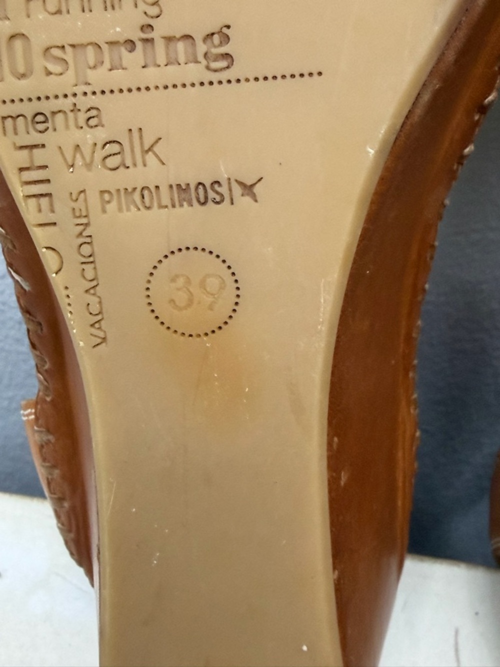 Pikolinos Leather Puerto Vallarta Wedge Sandals Size 39 - Picture 9 of 9